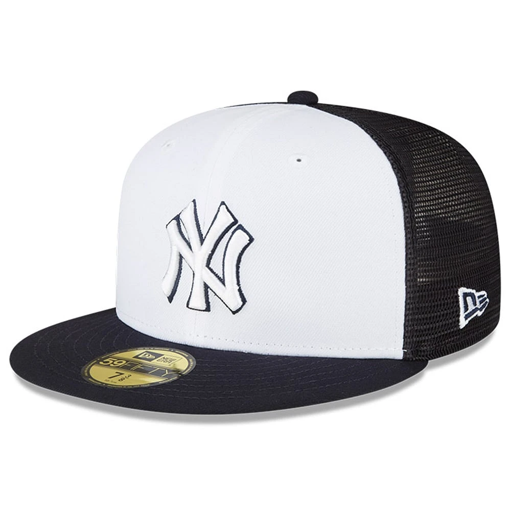 Men's New Era White/Navy York Yankees 2023 On-Field Batting Practice 59FIFTY Fitted Hat