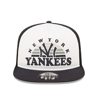 Men's New Era White/Navy New York Yankees Gradient Golfer 9FIFTY Snapback Hat