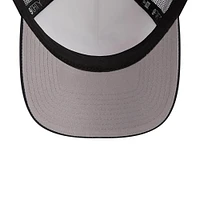 Men's New Era White/Navy New York Yankees Stacked A-Frame Trucker 9FORTY Adjustable Hat