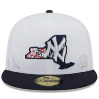 Casquette ajustée 59FIFTY New York Yankees State Era pour homme, blanc/bleu marine