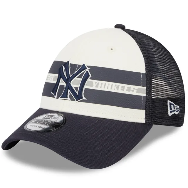 Lids Detroit Tigers New Era Team Stripe Trucker 9FORTY Snapback Hat -  White/Navy