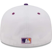 Men's New Era White/Purple York Yankees 2000 World Series Grape Lolli 59FIFTY Fitted Hat