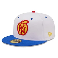 Men's New Era White/Royal York Yankees Cherry Lolli 59FIFTY - Fitted Hat