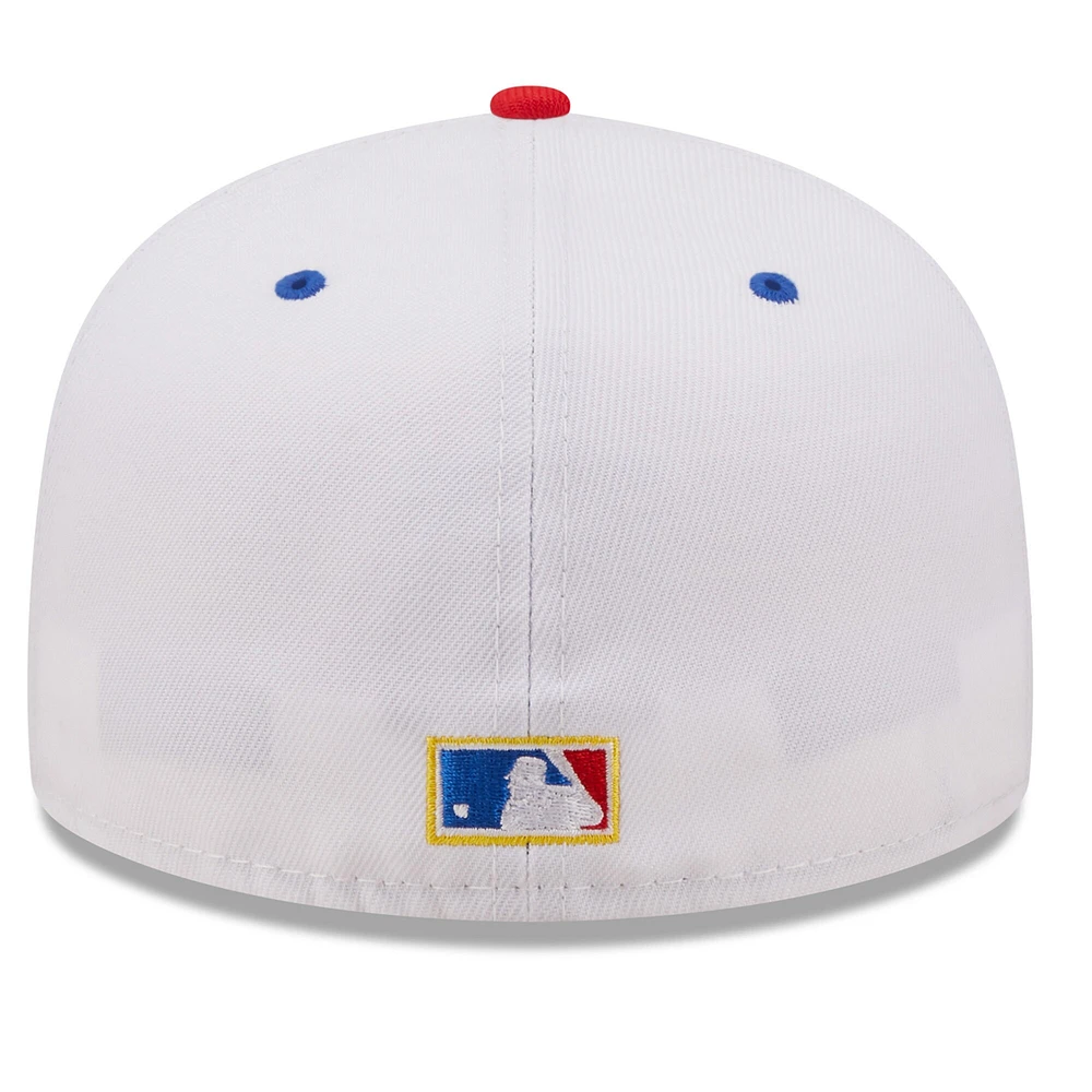 Casquette ajustée New Era Cherry Lolli 59FIFTY des York Yankees pour homme - Blanc/Royal