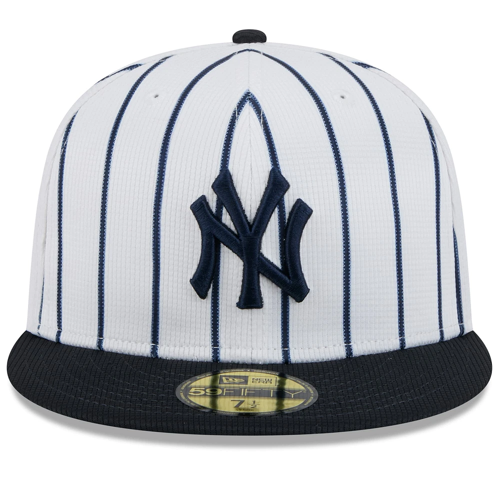 Men's New Era White York Yankees 2025 Spring Training 59FIFTY Fitted Hat