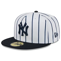 Men's New Era White York Yankees 2025 Spring Training 59FIFTY Fitted Hat