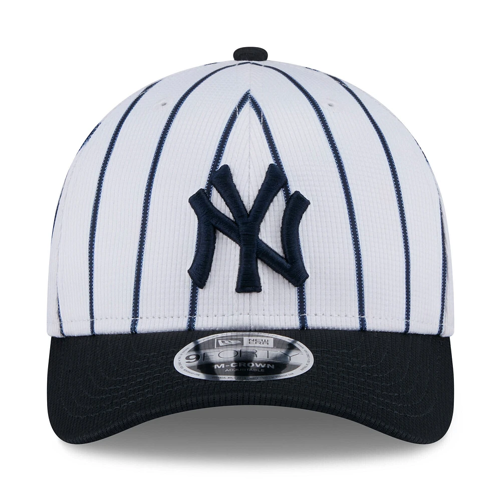 Casquette ajustable New Era 9FORTY pour homme, New York Yankees 2025 Spring Training, blanche