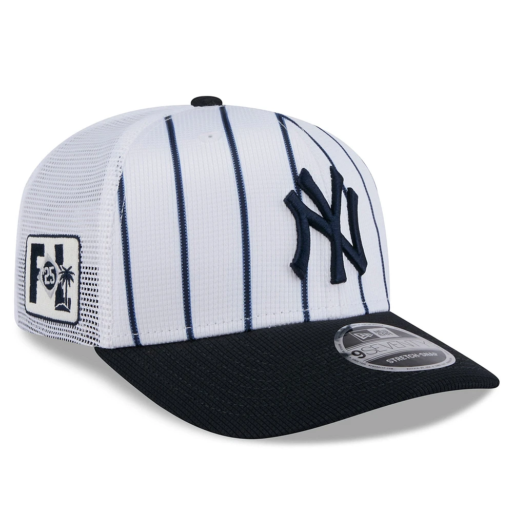 Men's New Era White New York Yankees 2025 Spring Training 9SEVENTY Stretch-Snap Hat