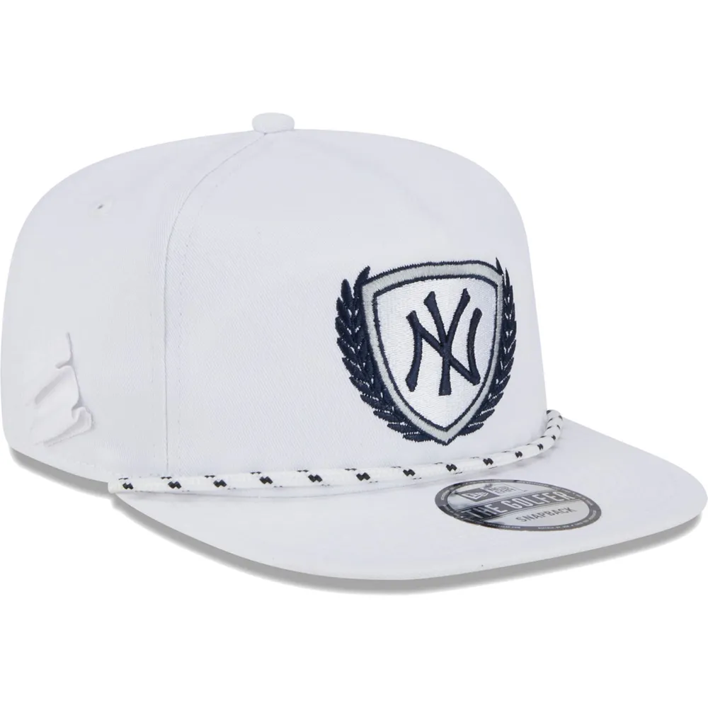 Men's New Era White New York Yankees Golfer Tee 9FIFTY Snapback Hat