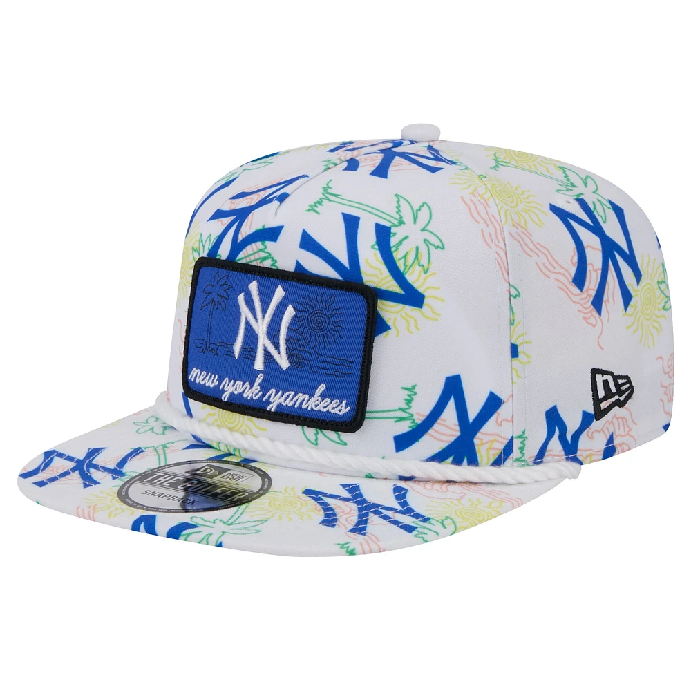 Casquette Snapback New Era New York Yankees Islander Golfer pour homme blanche