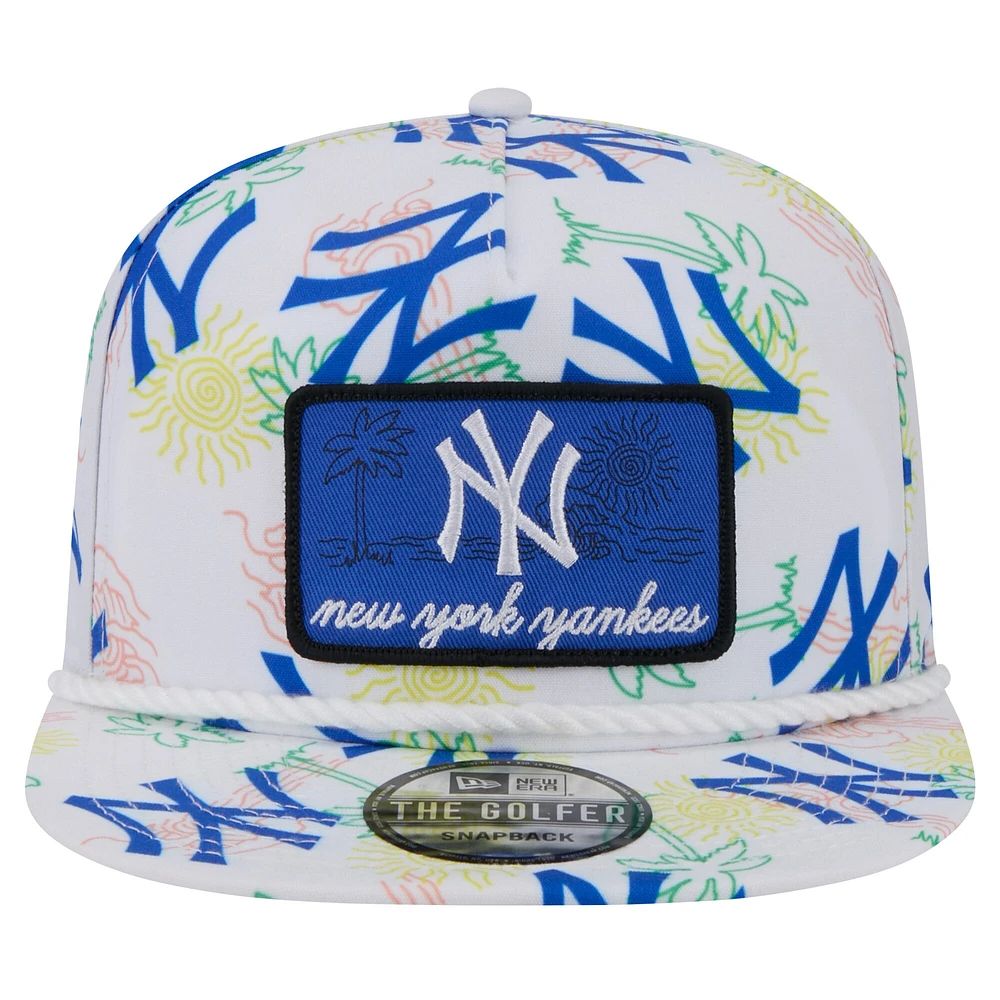 Casquette Snapback New Era New York Yankees Islander Golfer pour homme blanche