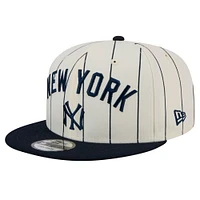 Men's New Era White New York Yankees Jersey Pinstripe 9FIFTY Snapback Hat