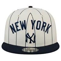 Men's New Era White New York Yankees Jersey Pinstripe 9FIFTY Snapback Hat