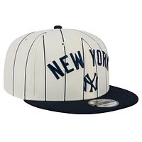 Men's New Era White New York Yankees Jersey Pinstripe 9FIFTY Snapback Hat