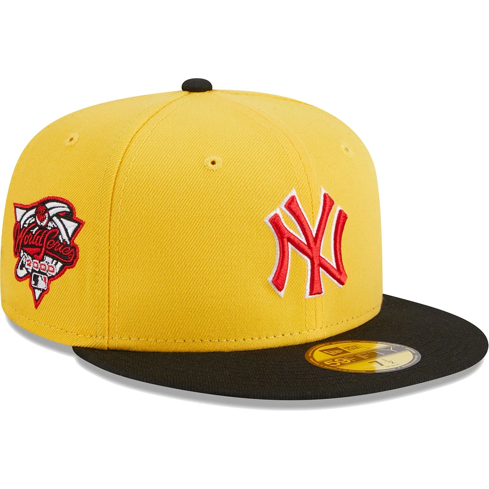 Men's New Era Yellow/Black York Yankees Grilled 59FIFTY Fitted Hat