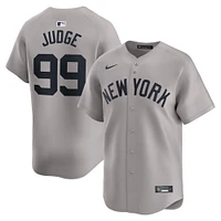 Maillot de joueur Nike Aaron Judge pour hommes, gris, New York Yankees, extérieur limité