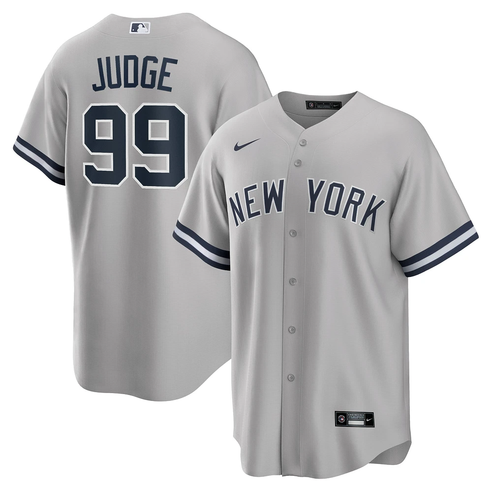 Maillot de joueur Nike Aaron Judge New York Yankees Big & Tall Road Replica pour homme, gris