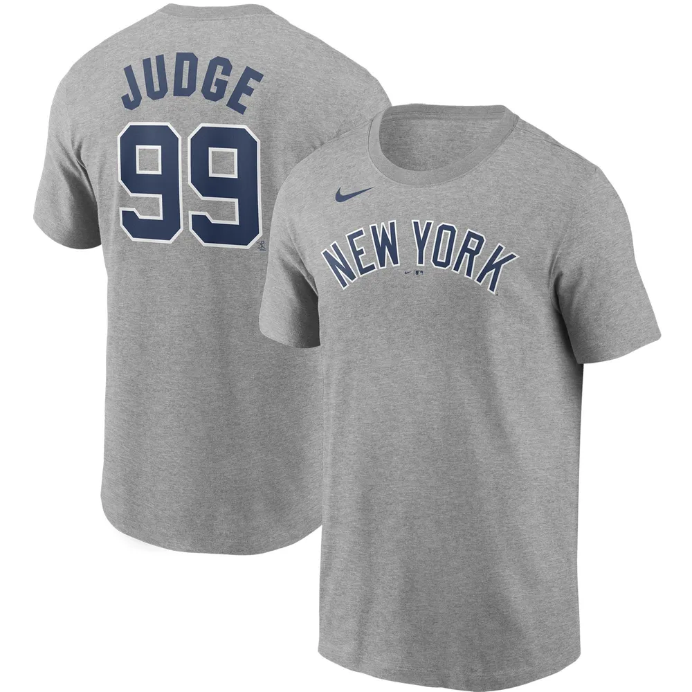 Nike Men's Nike Aaron Judge Gray New York Yankees Name & Number T-Shirt