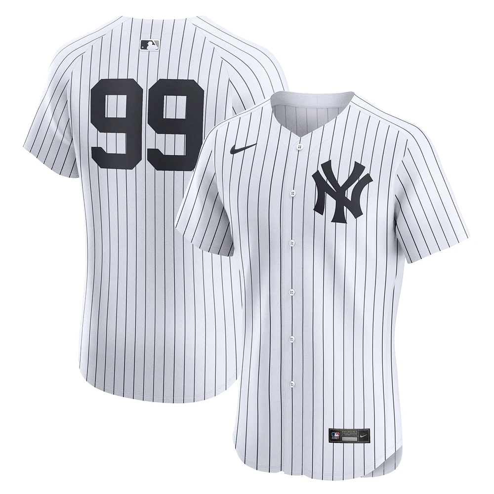 Maillot Nike Aaron Judge pour homme, blanc, joueur d'élite à domicile des Yankees de New York