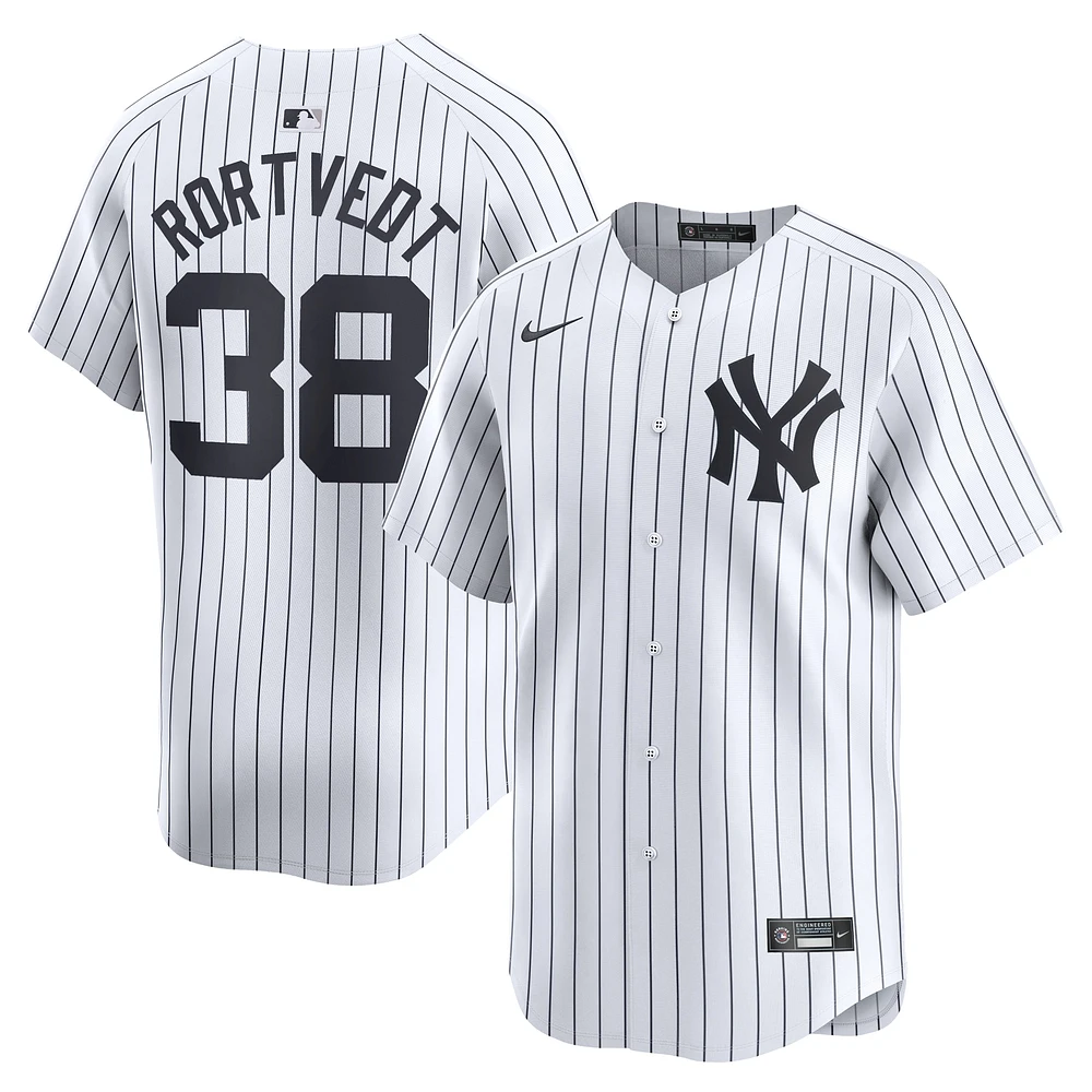 Maillot de joueur Nike Ben Rortvedt pour homme, blanc, New York Yankees, Domicile Limité