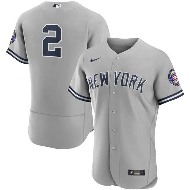 Men's Nike Derek Jeter Gray New York Yankees 2020 Hall of Fame Induction Replica Jersey