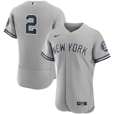 Women's New York Yankees Derek Jeter Nike White/Navy Home Replica Player  Name Jersey