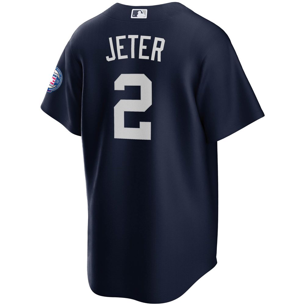 Nike Men's Nike Derek Jeter Navy New York Yankees 2020 Hall of Fame  Induction Alternate Replica Player Name Jersey