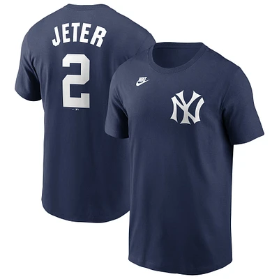 T-shirt Nike Derek Jeter pour homme, bleu marine, New York Yankees, Cooperstown Collection Fuse Name & Number