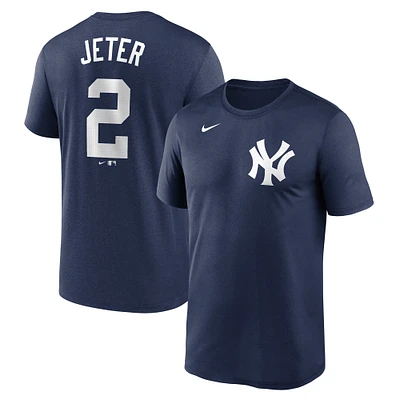 Men's Nike Derek Jeter Navy New York Yankees Legend Name & Number Performance T-Shirt