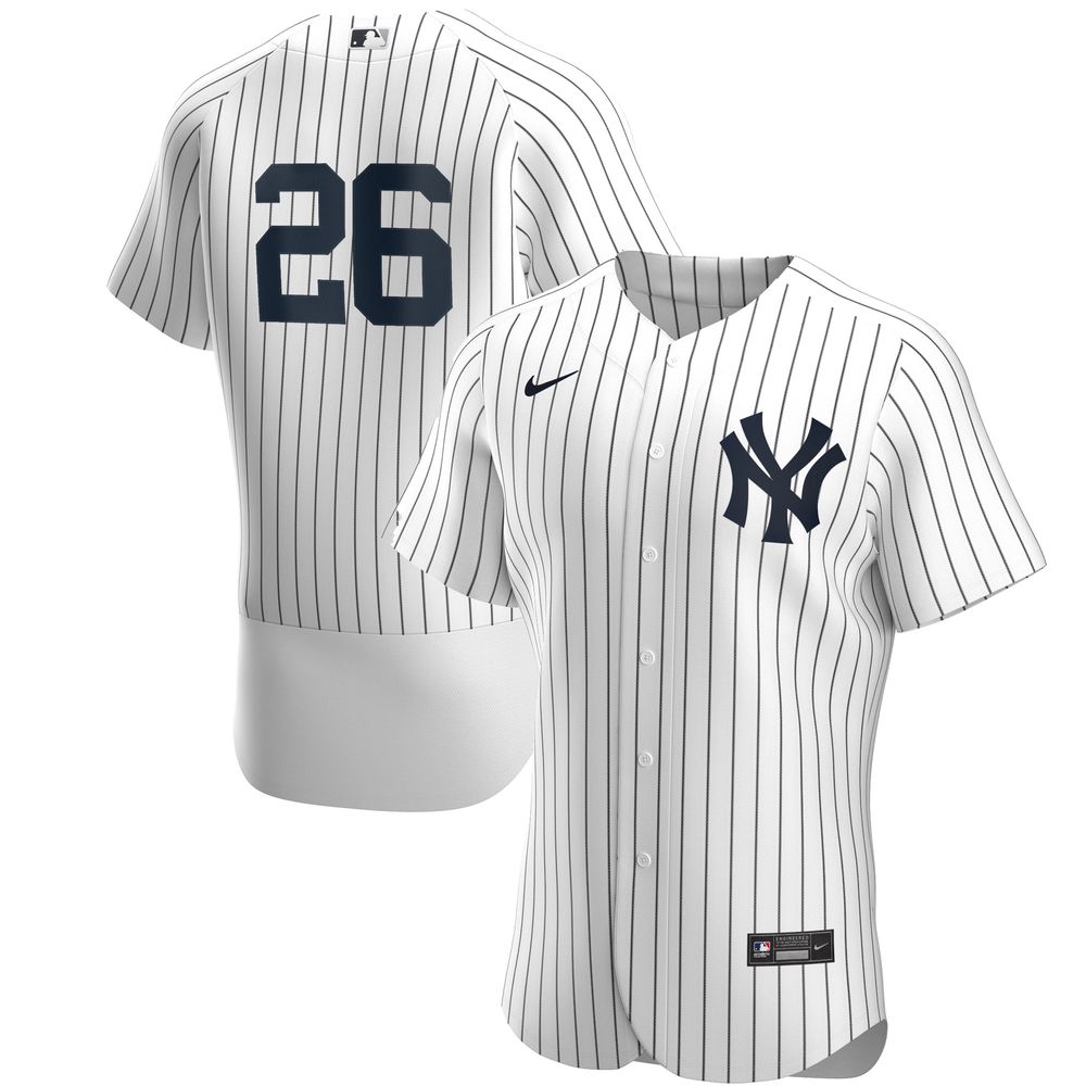 Men's Nike DJ LeMahieu White/Navy New York Yankees Home Authentic Player Jersey