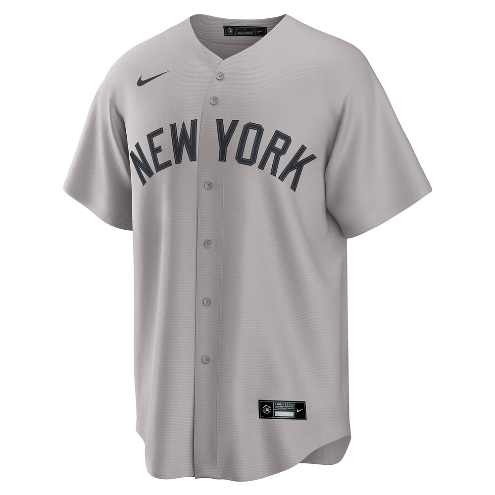 Maillot Nike Gerrit Cole gris des Yankees de New York Road 2.0 Replica pour homme
