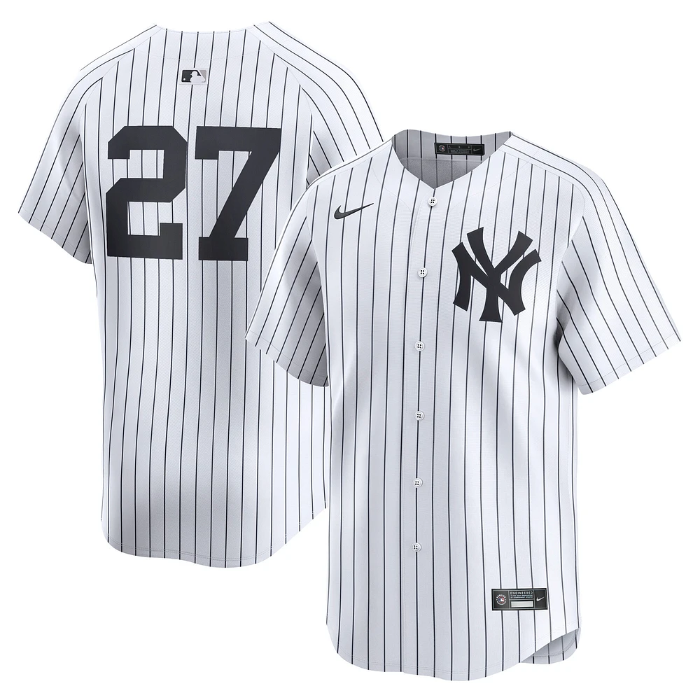 Maillot de joueur à domicile Nike Giancarlo Stanton blanc New York Yankees pour homme