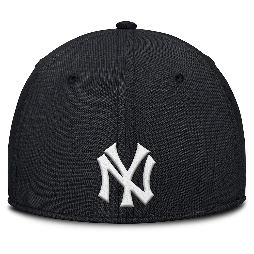 Men's Nike Gray/Navy New York Yankees Rise Swoosh Performance Flex Hat