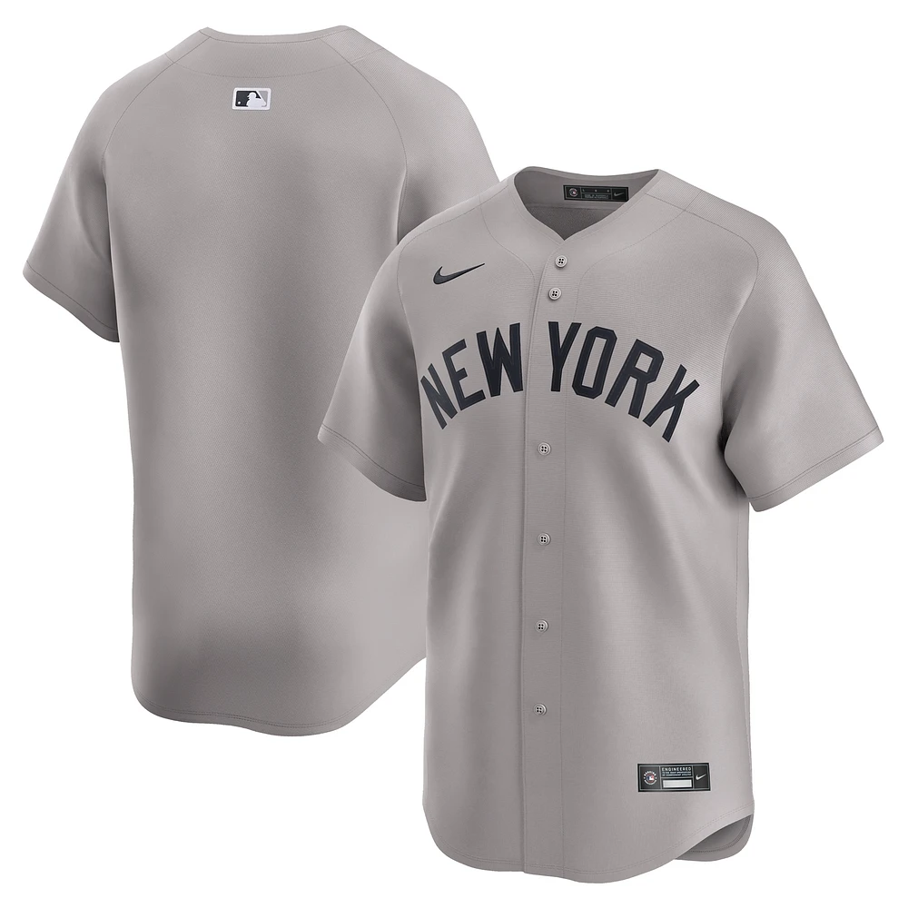 Men's Nike  Gray New York Yankees Away Limited Jersey