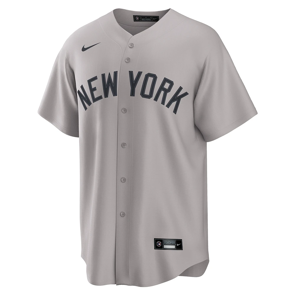 Men's Nike  Gray New York Yankees Away Replica 2.0 Jersey