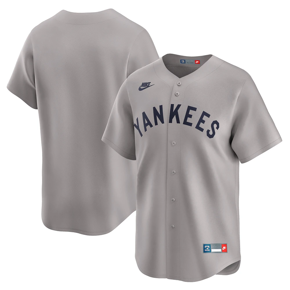 Maillot Nike gris New York Yankees Cooperstown Collection Limited pour homme