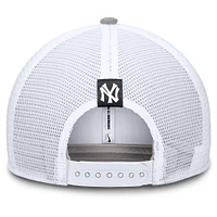 Casquette ajustable Nike grise pour homme de la collection Cooperstown Rise Trucker des Yankees de New York