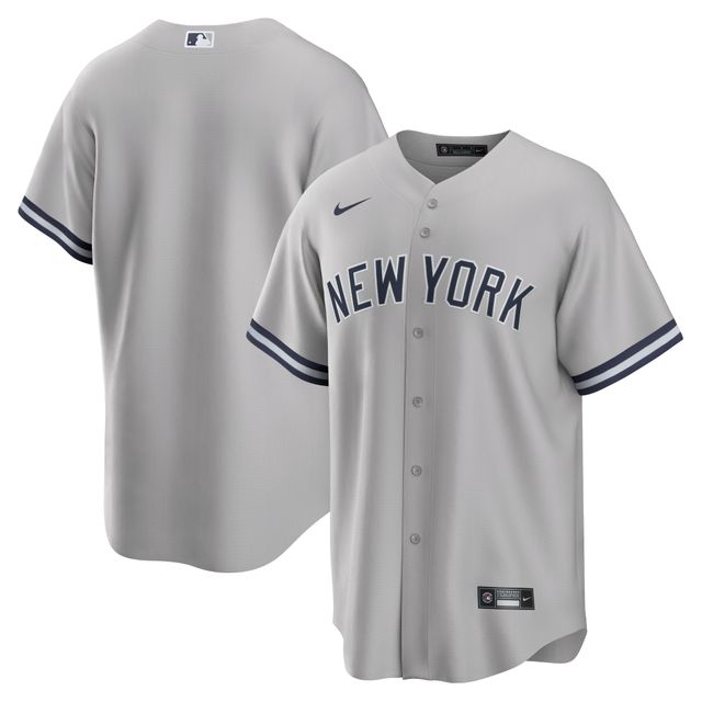 Maillot d'équipe Nike New York Yankees Road Replica gris pour homme