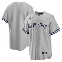 Men's Nike Gray New York Yankees Road Replica Team Jersey