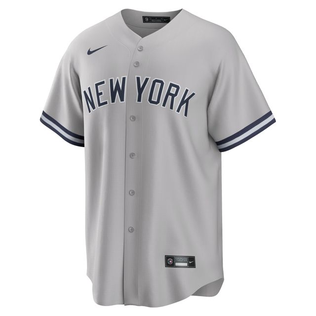 Maillot d'équipe Nike New York Yankees Road Replica gris pour homme