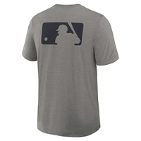 Men's Nike Heather Charcoal New York Yankees Authentic Collection Early Work Tri-Blend Performance T-Shirt