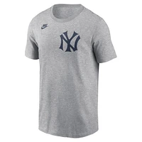 Men's Nike Heather Charcoal New York Yankees Cooperstown Wordmark T-Shirt