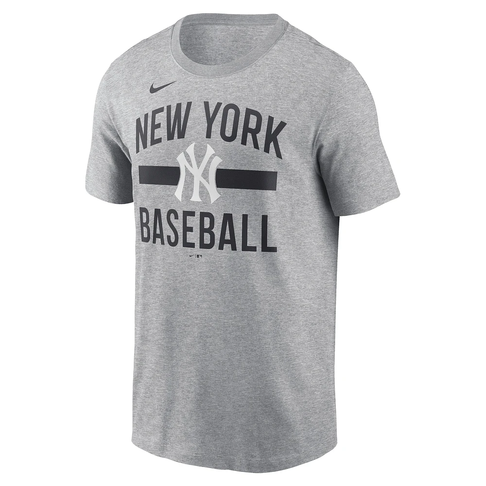 Men's Nike  Heather Gray New York Yankees Arched T-Shirt