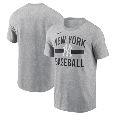 Men's Nike  Heather Gray New York Yankees Arched T-Shirt