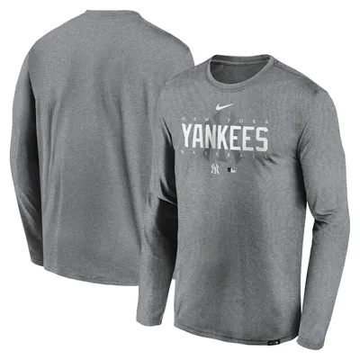 New York Yankees Nike Authentic Collection Team Logo Legend Performance Long Sleeve T-Shirt