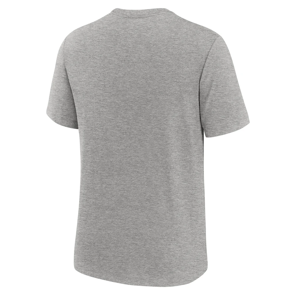 Men's Nike Heather Gray New York Yankees Cooperstown Collection Retro Tri-Blend T-Shirt