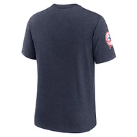 Men's Nike Heather Navy New York Yankees Cooperstown Collection Eras Tri-Blend T-Shirt