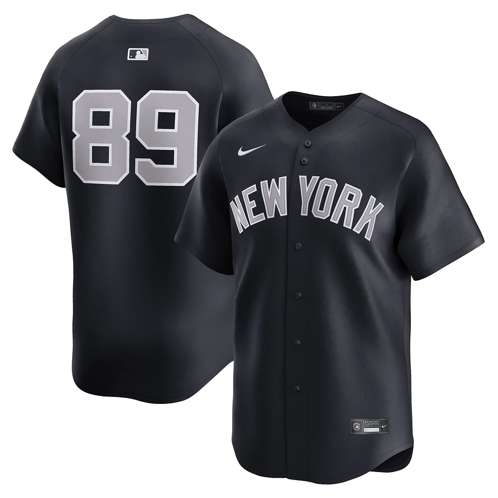 Maillot de joueur alternatif Nike Jasson Domínguez bleu marine des Yankees New York pour homme