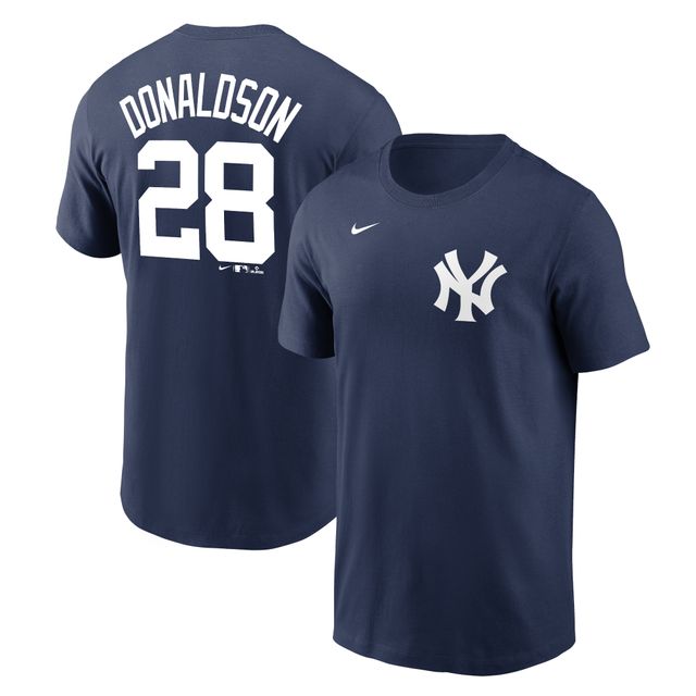 T-shirt avec nom et numéro Nike Josh Donaldson pour hommes, bleu marine, New York Yankees