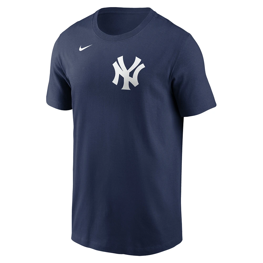 T-shirt avec nom et numéro Nike Juan Soto pour homme, bleu marine, New York Yankees 2024 Fuse